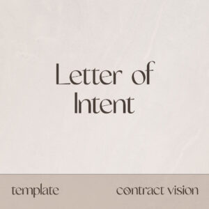 Letter of Intent - Contract Vision