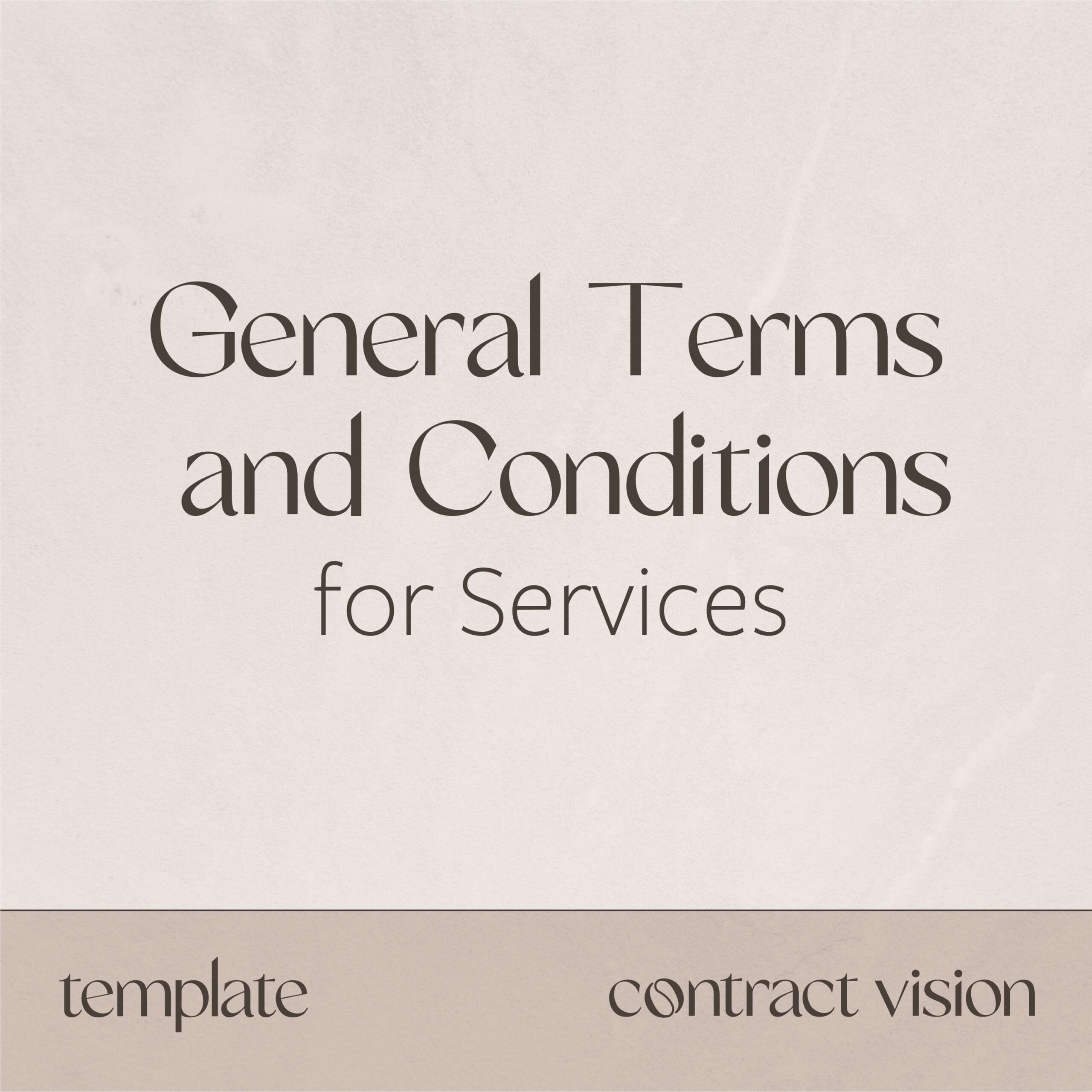 General Terms & Conditions - Contract Vision