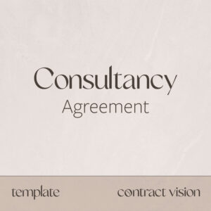 Consultancy Agreement - Contract Vision