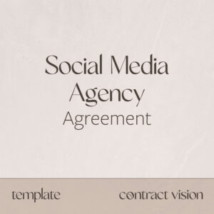Social Media Agency Agreement - Contract Vision
