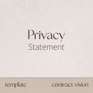 Privacy Statement - Contract Vision