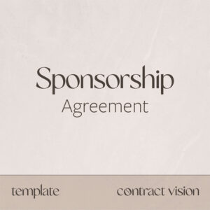 Sponsorship Agreement - Contract Vision