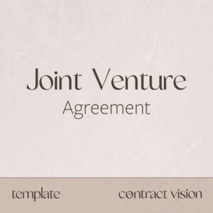 Joint Venture Agreement - Contract Vision