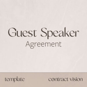 Guest Speaker Agreement - Contract Vision