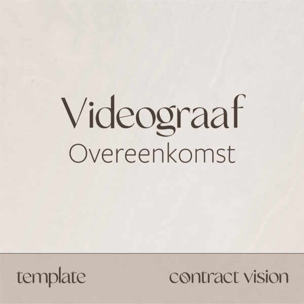 Videograaf Overeenkomst - Contract Vision - Contract op maat